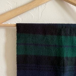 Plaid scarf — Green and Blue